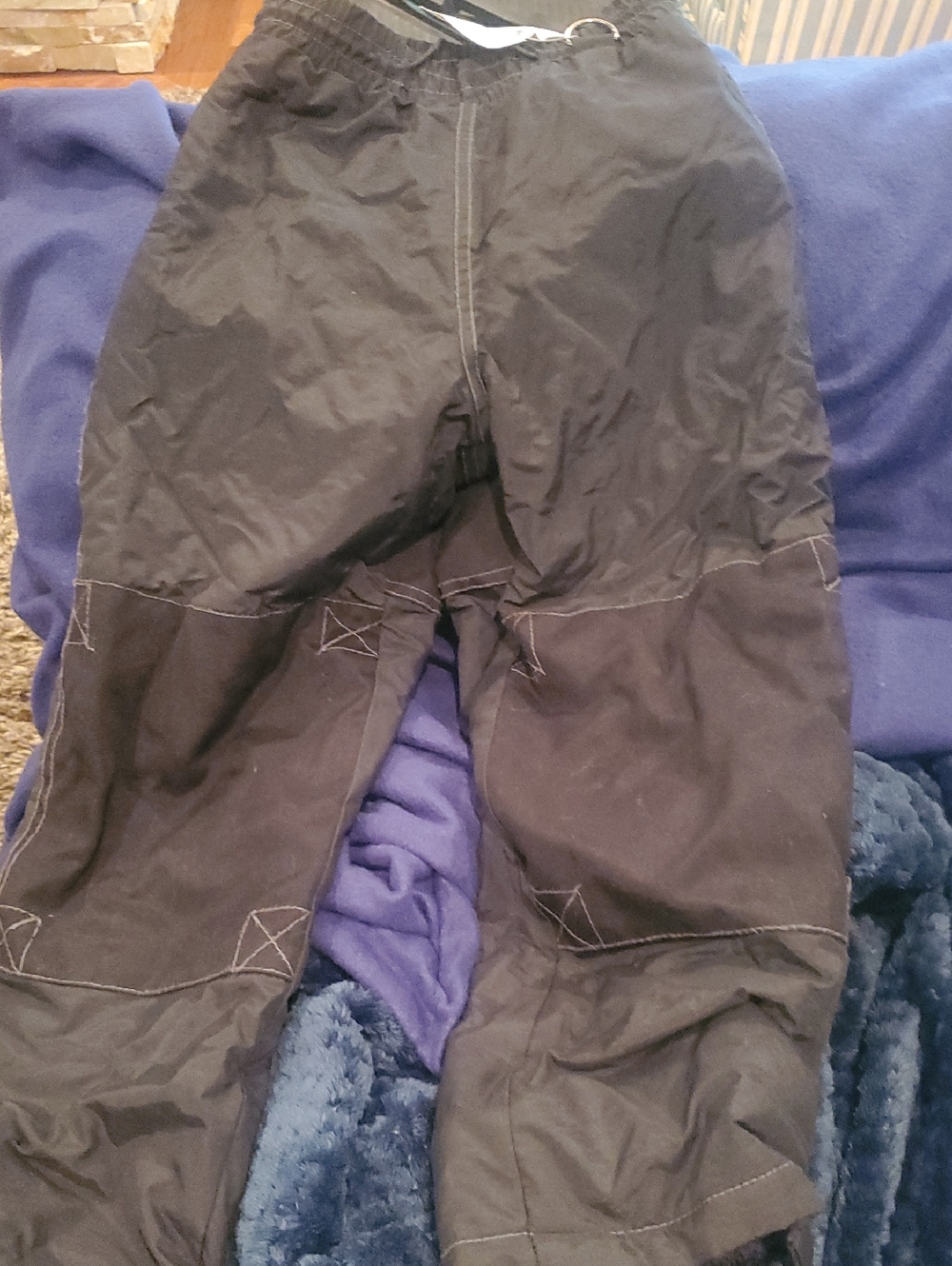 Black Two-Tone Outdoor Pants